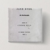 Jane Eyre' Vierkante Button 5,1 Cm (Voorkant)