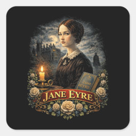 Jane Eyre Vierkante Sticker