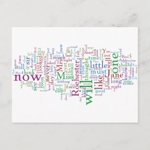 Jane Eyre Word Cloud Briefkaart