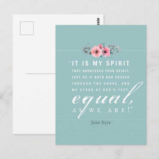 Jane Eyre - zoals wij zijn - Blauwgroen Briefkaart (Voorkant / Achterkant)