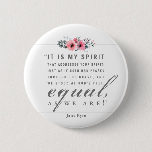 Jane Eyre - zoals wij zijn - wit Ronde Button 5,7 Cm (Voorkant)