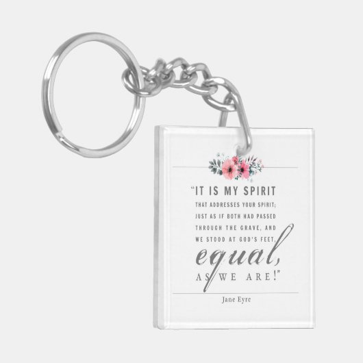 Jane Eyre - zoals wij zijn - wit Sleutelhanger (Voorkant Links)