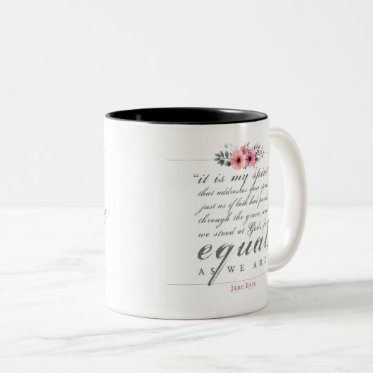 Jane Eyre - zoals wij zijn - wit Tweekleurige Koffiemok (Voorkant rechts)