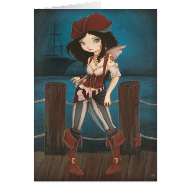 Jane - fantasy Fairy Pirate-kaart (Voorkant)