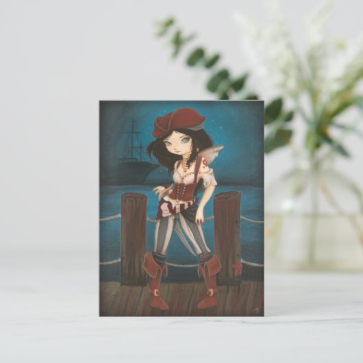 Jane - fantasy Fairy Pirate-postkaart Briefkaart (Staand voorkant)