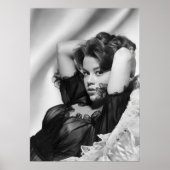 Jane Fonda Poster ~ Zwart en Wit ~ Wanddecoratie (Voorkant)