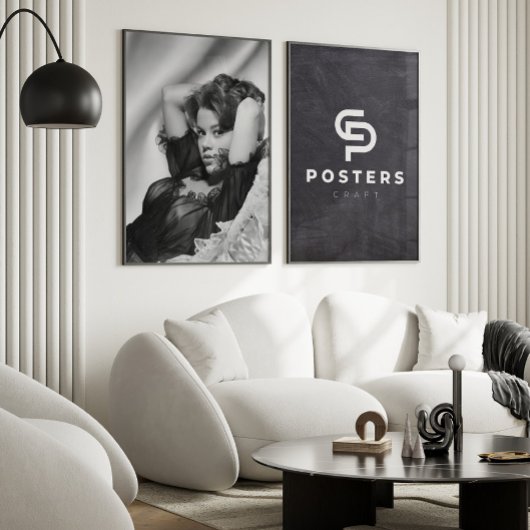 Jane Fonda Poster ~ Zwart en Wit ~ Wanddecoratie