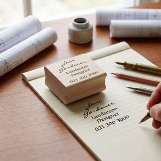 Jane Gardener Landschapsontwerper Rubber Stempel