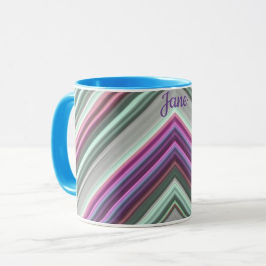 JANE ~  gestreept ~ Mok (Voorkant links)