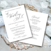 Jane Katholieke Trouwuitnodiging met RSVP