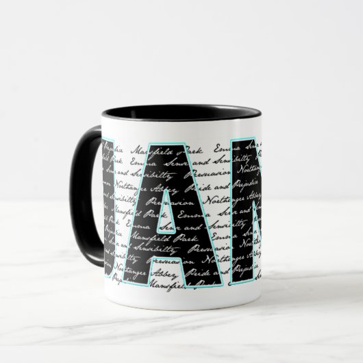 JANE-Mok in zwart Mok (Voorkant links)