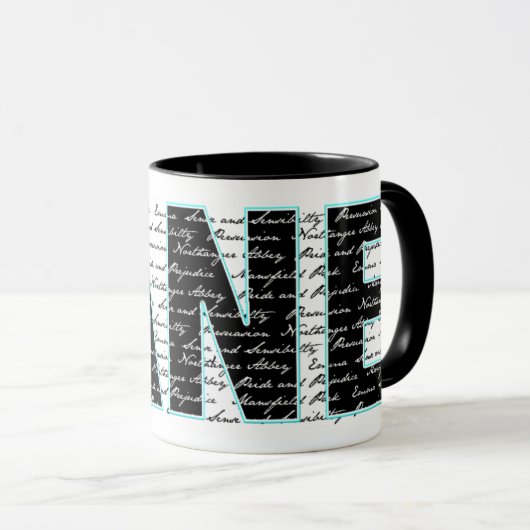 JANE-Mok in zwart Mok (Voorkant rechts)