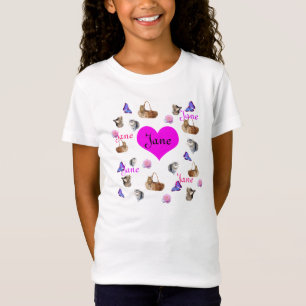 Jane Name with Cats and Butterflies T-shirt