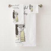 Jane on Horseback - Jane Austen Pride & Prejudice Bad Handdoek (Insitu)