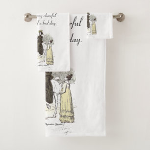 Jane on Horseback - Jane Austen Pride & Prejudice Bad Handdoek