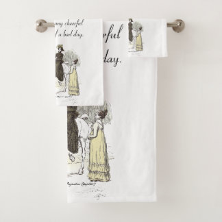 Jane on Horseback - Jane Austen Pride & Prejudice Bad Handdoek
