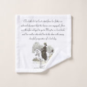 Jane on Horseback - Jane Austen Pride & Prejudice Bad Handdoek (Wasdoekje)