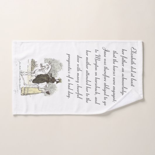 Jane on Horseback - Jane Austen Pride & Prejudice Bad Handdoek (Handdoek)