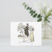 Jane on Horseback - Jane Austen Pride & Prejudice Briefkaart (Staand voorkant)