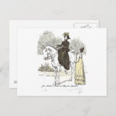 Jane on Horseback - Jane Austen Pride & Prejudice Briefkaart (Voorkant / Achterkant)