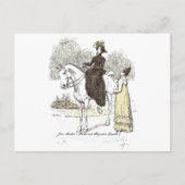 Jane on Horseback - Jane Austen Pride & Prejudice Briefkaart (Voorkant)