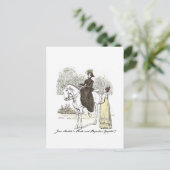 Jane on Horseback - Jane Austen Pride & Prejudice Briefkaart (Staand voorkant)