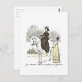 Jane on Horseback - Jane Austen Pride & Prejudice Briefkaart (Voorkant / Achterkant)