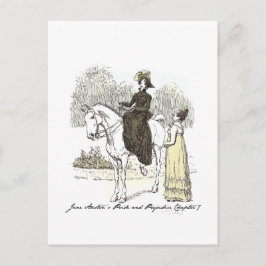 Jane on Horseback - Jane Austen Pride & Prejudice Briefkaart