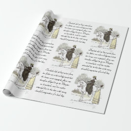 Jane on Horseback - Jane Austen Pride & Prejudice Cadeaupapier
