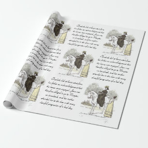 Jane on Horseback - Jane Austen Pride & Prejudice Cadeaupapier