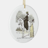 Jane on Horseback - Jane Austen Pride & Prejudice Keramisch Ornament (Rechts)