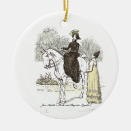 Jane on Horseback - Jane Austen Pride & Prejudice Keramisch Ornament