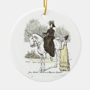 Jane on Horseback - Jane Austen Pride & Prejudice Keramisch Ornament