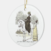 Jane on Horseback - Jane Austen Pride & Prejudice Keramisch Ornament (Links)