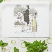 Jane on Horseback - Jane Austen Pride & Prejudice Theedoek (Gevouwen)