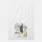 Jane on Horseback - Jane Austen Pride & Prejudice Theedoek (Verticaal)