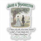 Jane & Rochester Thornfield Hall Romantische Quote Sticker (Voorkant)