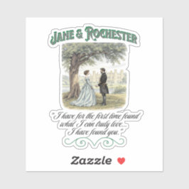 Jane & Rochester Thornfield Hall Romantische Quote Sticker