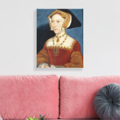 Jane Seymour - Hans Holbien the Younger - 1536 Canvas Afdruk (Insitu (Woonkamer))