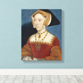 Jane Seymour - Hans Holbien the Younger - 1536 Canvas Afdruk (Insitu (Houten vloer))