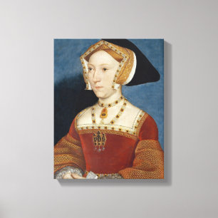 Jane Seymour - Hans Holbien the Younger - 1536 Canvas Afdruk
