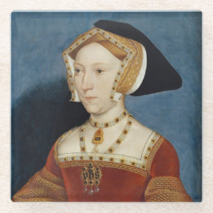 Jane Seymour - Hans Holbien the Younger - 1536 Glazen Onderzetter