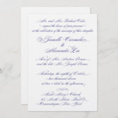 Janelle bruiloft-uitnodiging kaart (Voorkant / Achterkant)