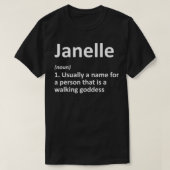 JANELLE Definition Persoonlijke naam Funny Birthda T-shirt (Design voorkant)