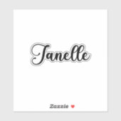 Janelle Name - Handgeschreven kalligrafie Sticker (Vel)