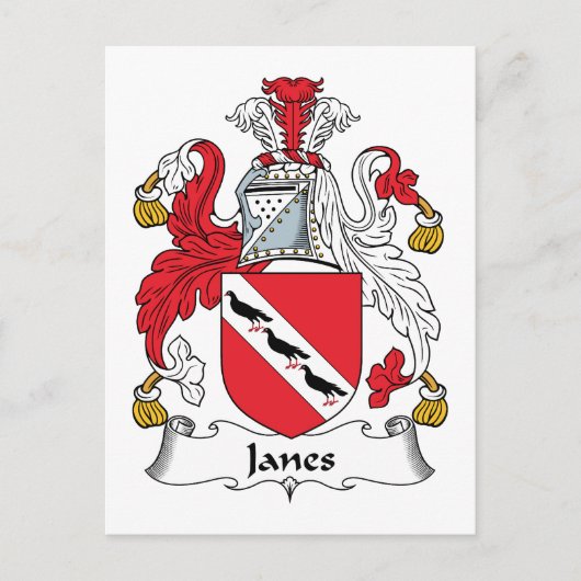 Janes Family Crest Briefkaart (Voorkant)