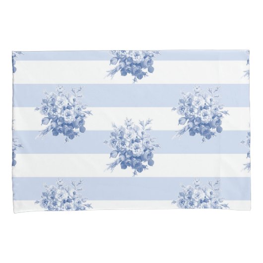 Jane's Rose Bouquet blueberry Standard pilcase Kussensloop (Voorkant-Rechts)