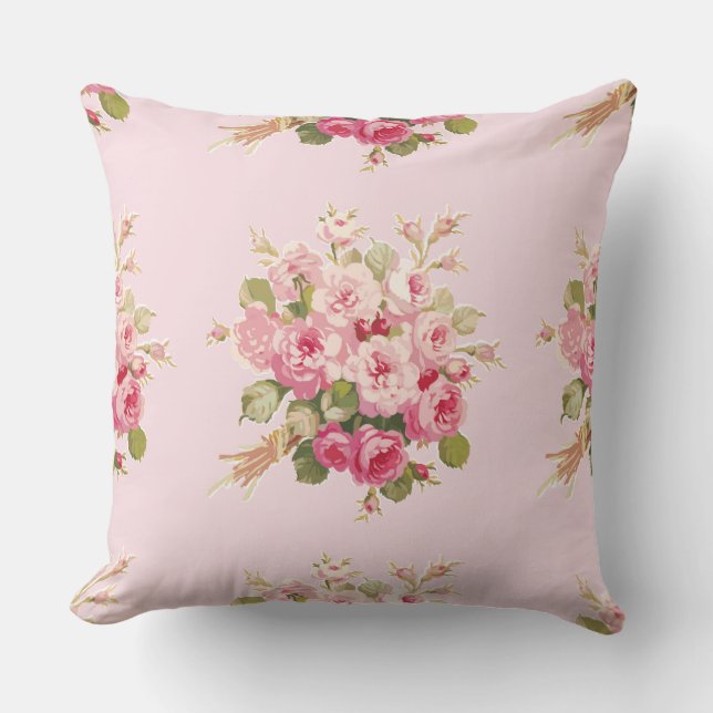 Jane's Rose Bouquet pony Square kussen (Voorkant)