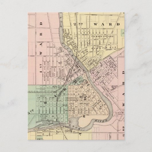 Janesville, County seat of Rock Co Briefkaart (Voorkant)