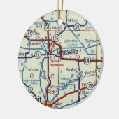 Janesville WI  Map Keramisch Ornament (Links)